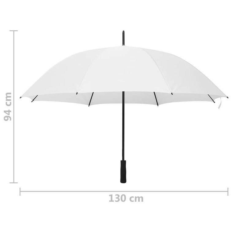 Parapluie Blanc 130 cm - Photo n°6