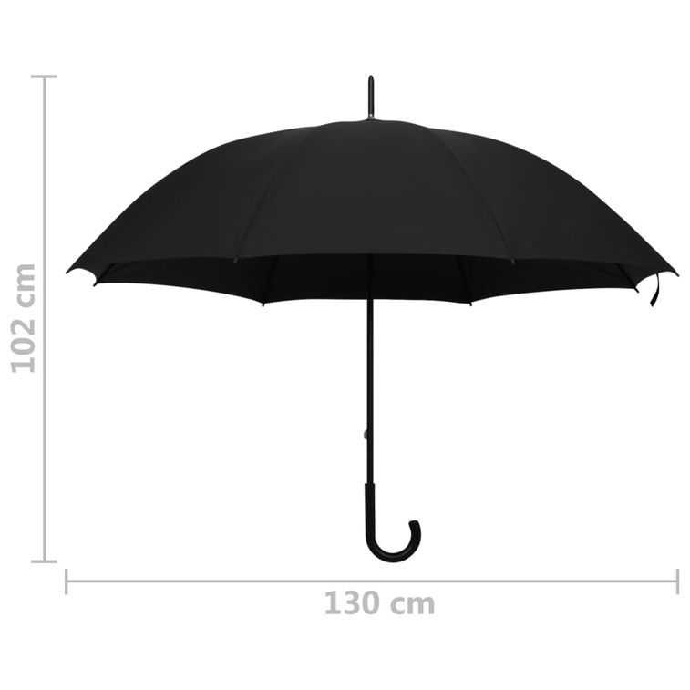 Parapluie Noir 130 cm - Photo n°6