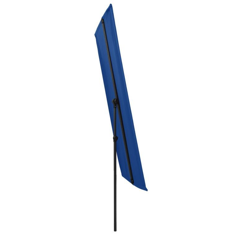 Parasol d'extérieur avec mât en aluminium 2x1,5 m Bleu azuré - Photo n°3