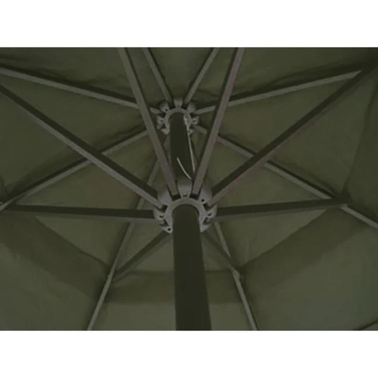 Parasol vert en aluminium avec base mobile - Photo n°3