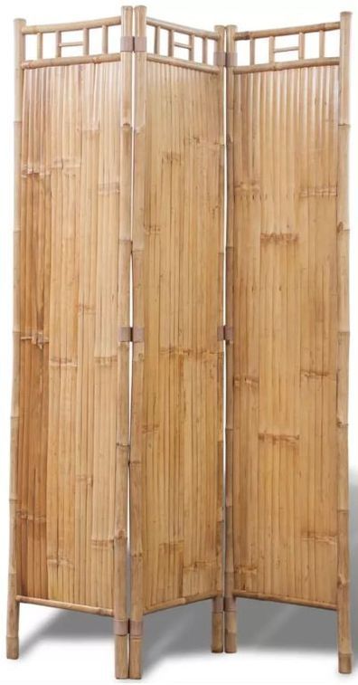 Paravent décoratif 3 volets bambou Kyca - Photo n°1