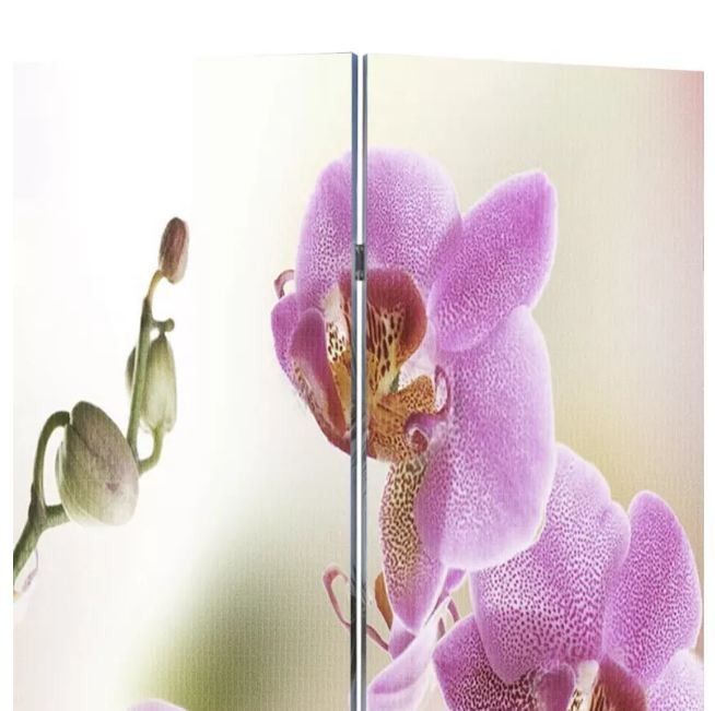 Paravent décoratif imprimé 6 volets bois Flowers - Photo n°3