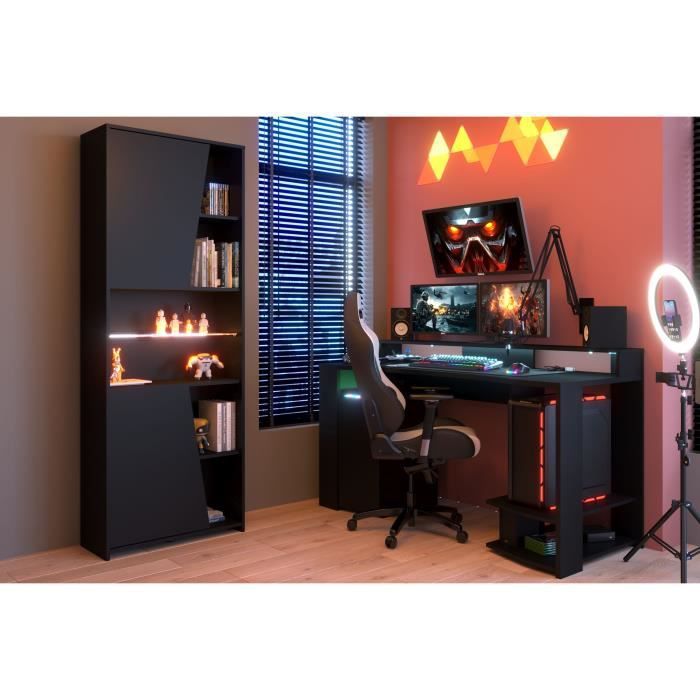 Bureau Gamer grande taille  Table de jeu ORAXEAT GT140 Noir