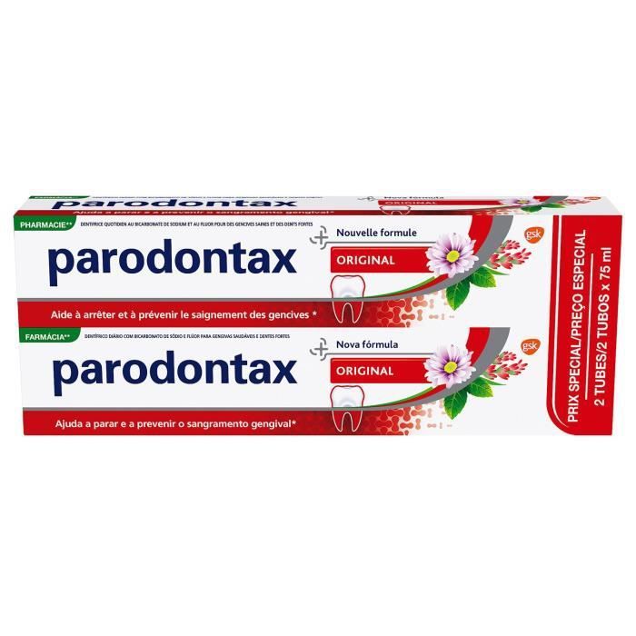 PARODONTAX Dentifrice Original - 2 tubes de 75 ml - Photo n°1