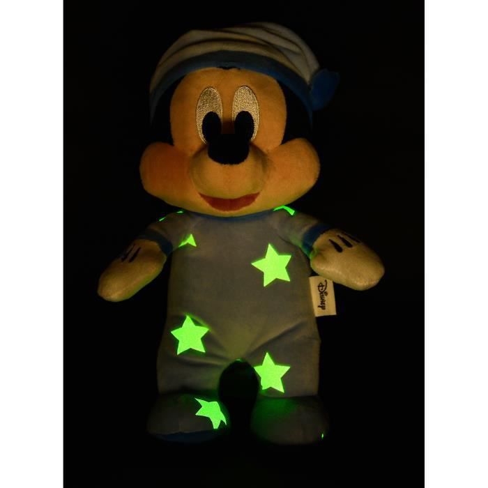 Peluche Disney Mickey Phosphorescente - 25 x 13 13 cm - Impression lumineuse - Bleu - Photo n°4