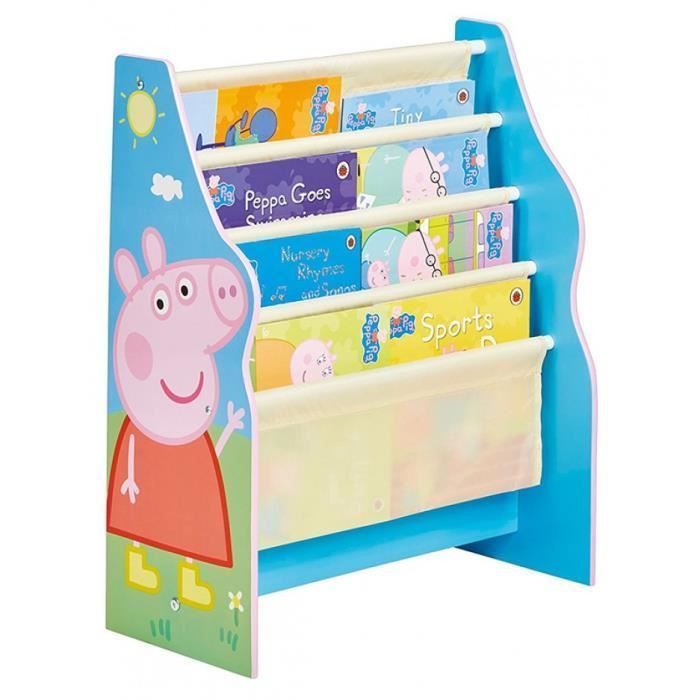 PEPPA PIG - Bibliotheque a pochettes pour enfants - Rangement de livres pour chambre d'enfant - Photo n°1