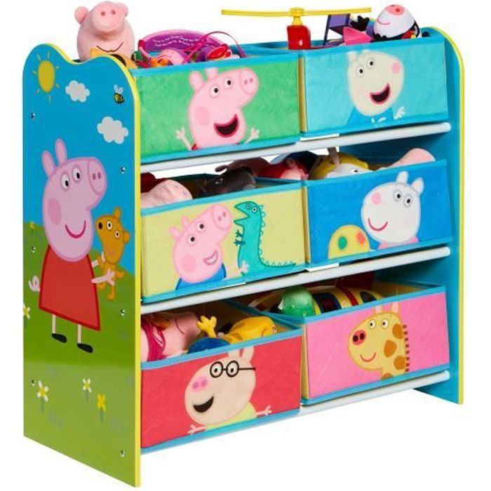 Peppa Pig - Meuble de rangement pour chambre d'enfant avec 6 bacs - Photo n°1