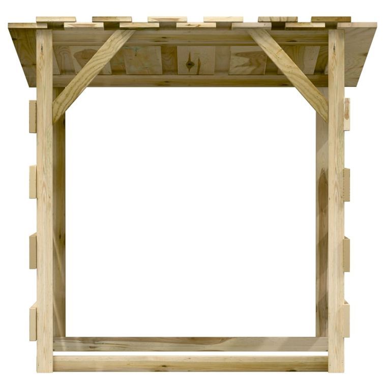 Pergolas avec toits 3 pcs 100x90x100 cm Bois de pin imprégné - Photo n°4