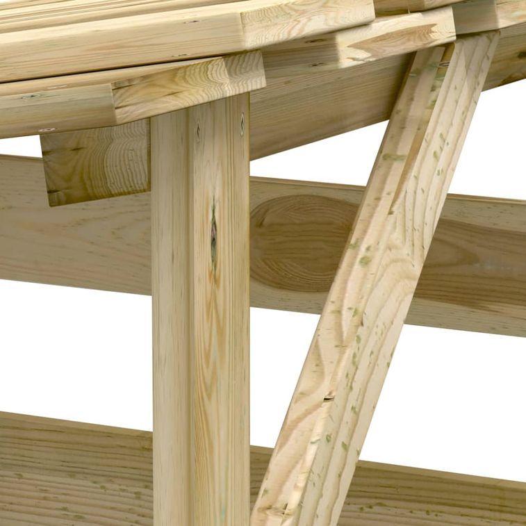 Pergolas avec toits 3 pcs 100x90x200 cm Bois de pin imprégné - Photo n°7