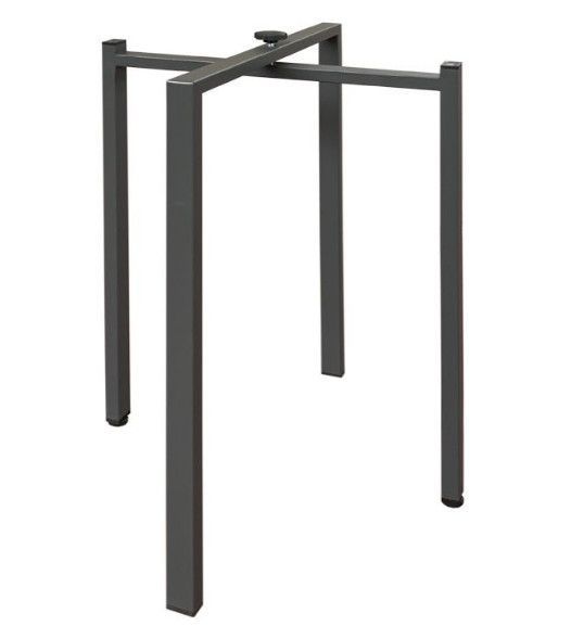 Petite table extensible carrée bois marron et pieds métal anthracite 90 à 246 cm Konta - Photo n°6