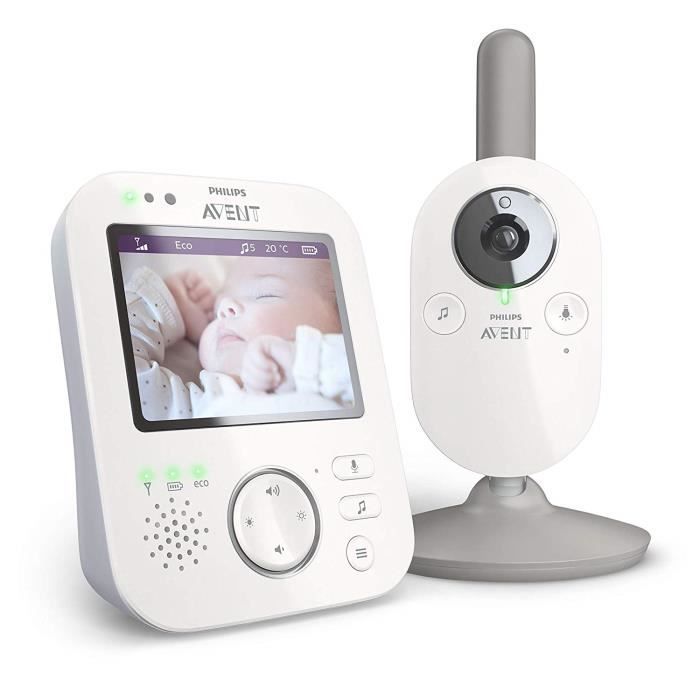 PHILIPS AVENT SCD843/26 Babyphone vidéo - Technologie A-FHSS - Ecran 3.5 - Fonction Répondre a bébé - Photo n°1