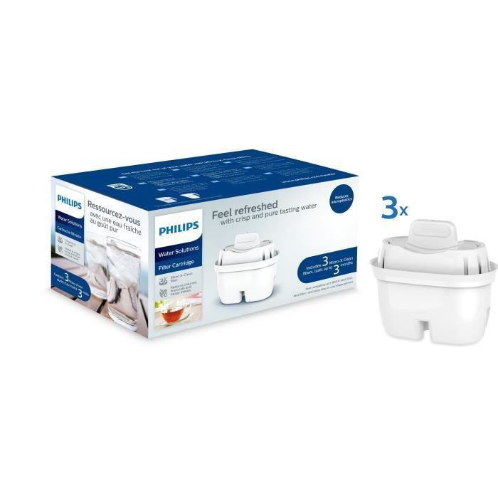 PHILIPS AWP211 - Pack 3 filtres pour carafe - Photo n°1