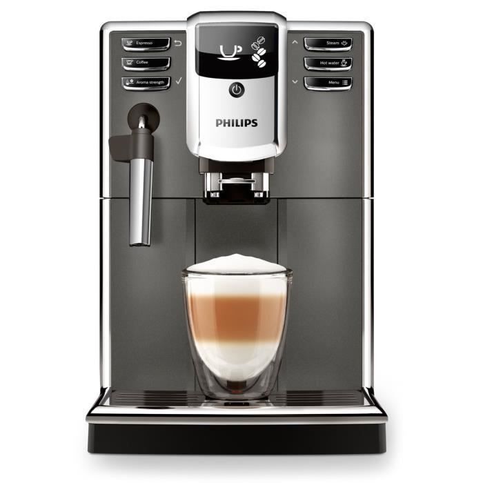 PHILIPS EP5314/10 Machine a café Espresso Automatique - Broyeur céramique - Mousseur a lait classique - Ecran LCD - Gris Anthracite - Photo n°1