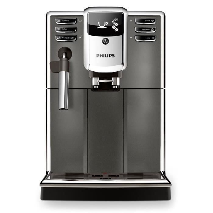 PHILIPS EP5314/10 Machine a café Espresso Automatique - Broyeur céramique - Mousseur a lait classique - Ecran LCD - Gris Anthracite - Photo n°3