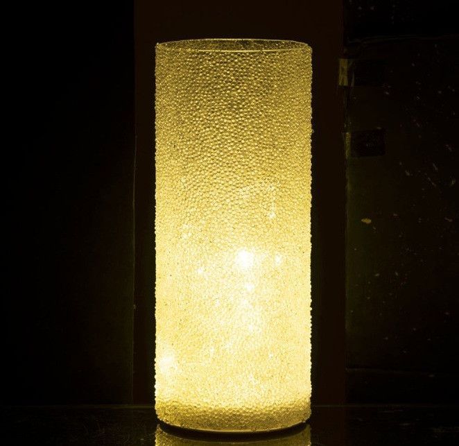 Photophore à LED verre blanc Licia H 25 cm - Photo n°3