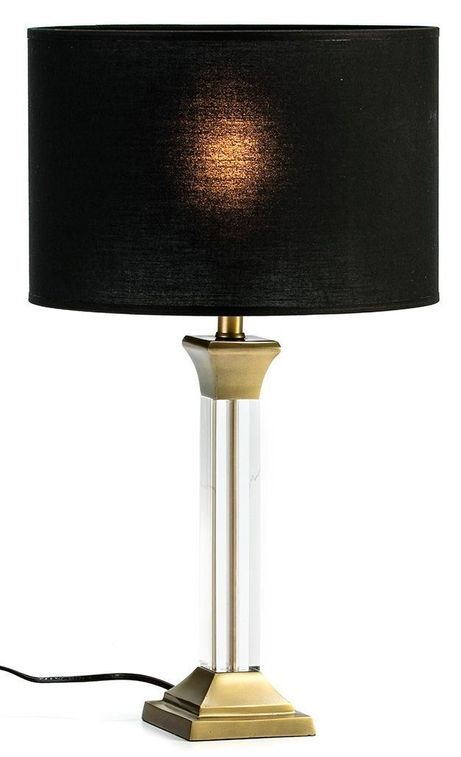 Pied de lampe acrylique et métal doré Vego H 36 cm - Photo n°2