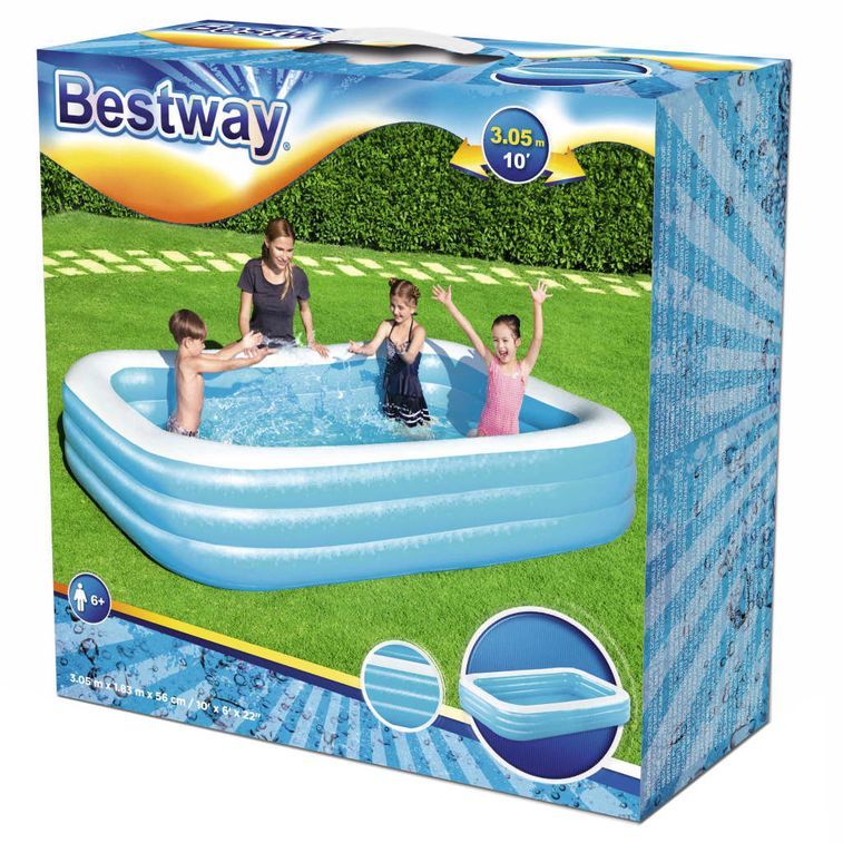 Piscine rectangulaire gonflable Fast Bestway 305x183x56 cm - Photo n°6