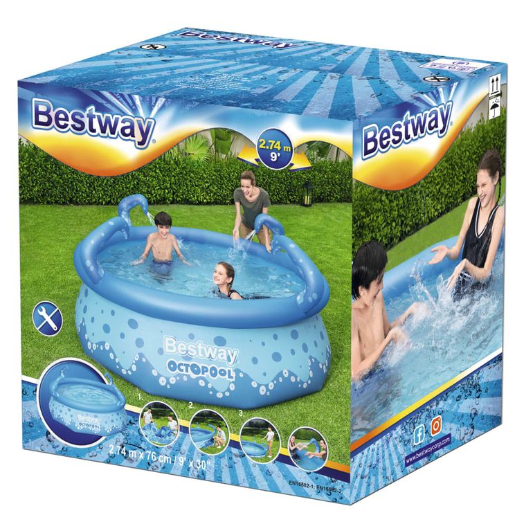 Piscine ronde gonflable Easy 274x76cm - Photo n°9