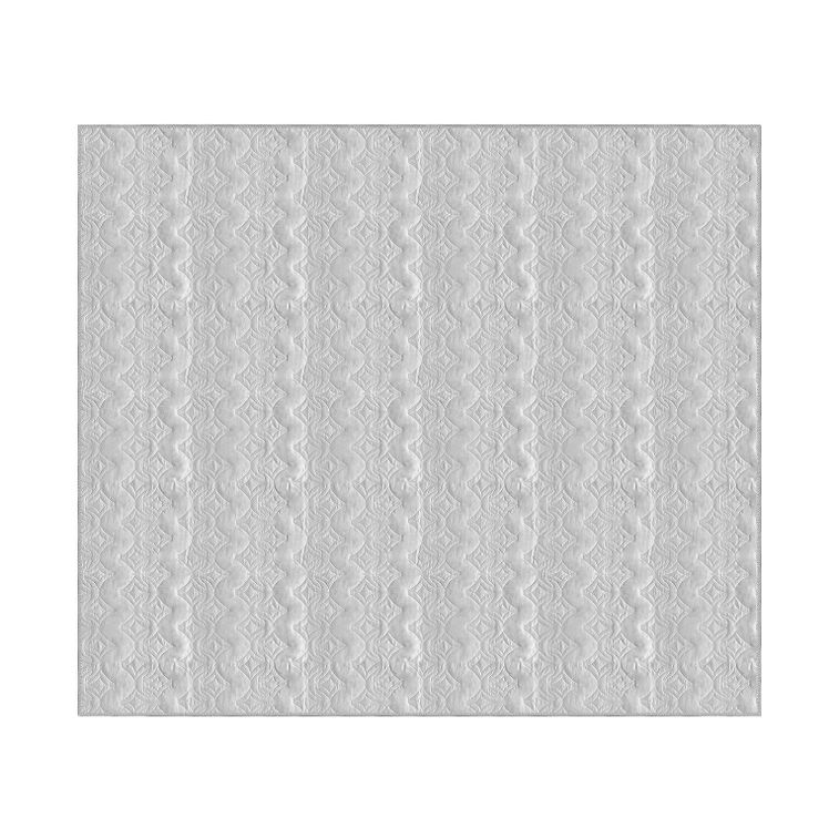 Plaid classique en coton gris et blanc Buse - Photo n°2