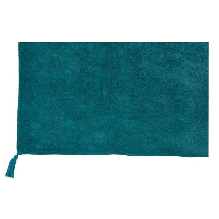 Plaid tissu bleu turquoise Geera - Photo n°2