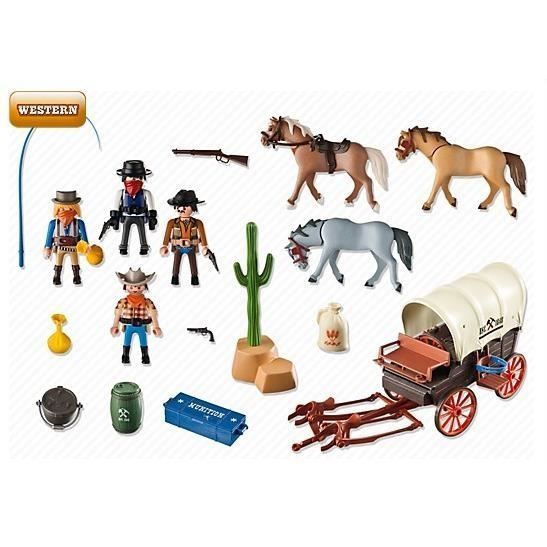 Playmobil 5248 Chariot avec Cow Boys et Bandits - Photo n°2