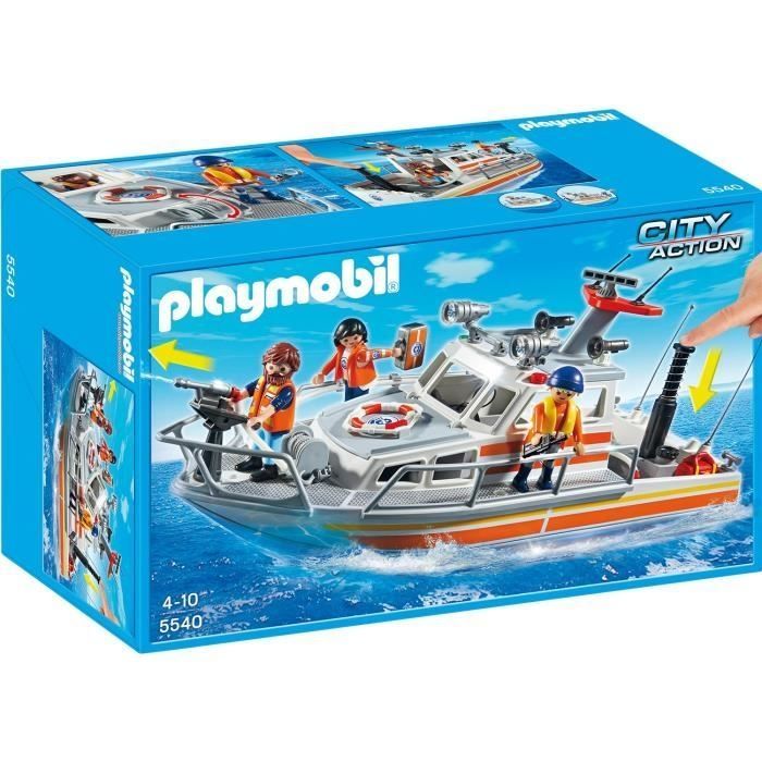 Playmobil 5540 Bateau de Sauvetage avec Pompe - Photo n°1