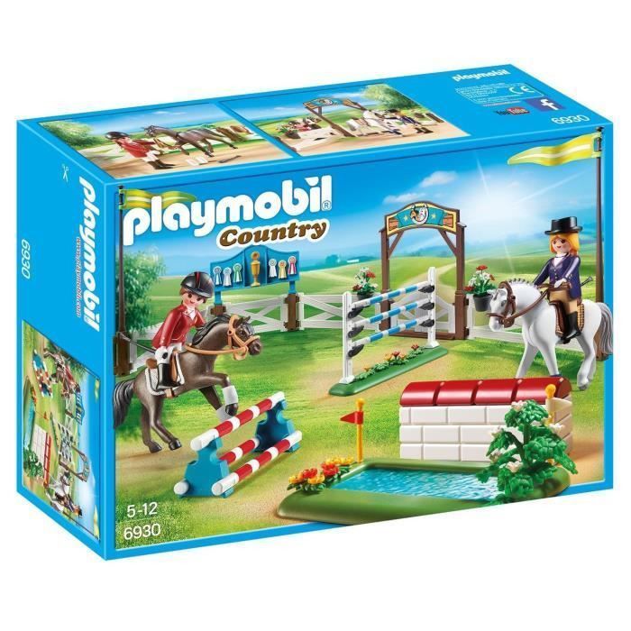 PLAYMOBIL 6930 - Country - Parcours d'Obstacles a Cheval - Photo n°1