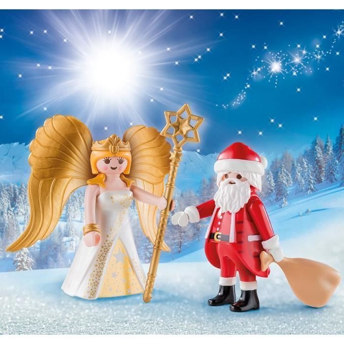 PLAYMOBIL 9498 - Christmas - PLAYMOBIL Duo Pere Noël et Ange - Nouveauté 2019 - Photo n°2