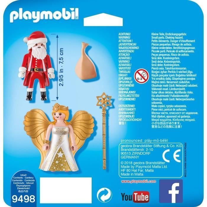 PLAYMOBIL 9498 - Christmas - PLAYMOBIL Duo Pere Noël et Ange - Nouveauté 2019 - Photo n°3