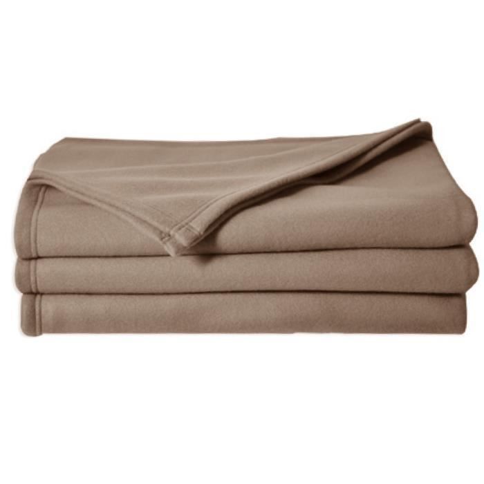 POLECO couverture polaire TAUPE 180 - Photo n°1