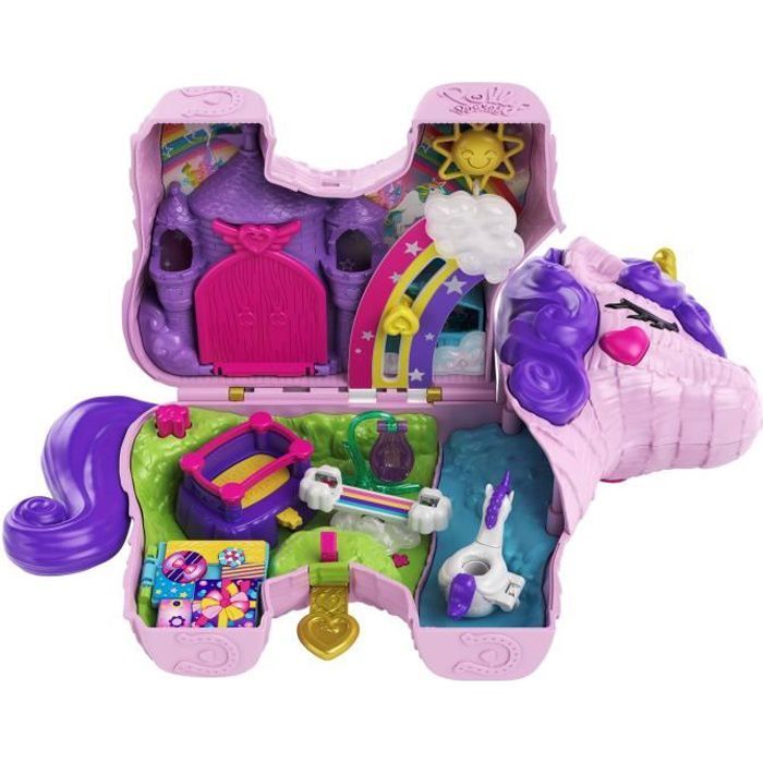 Promo Coffret Jardin Du Lapin, Coffret Bouée Licorne, Coffret Polly Pocket  chez Auchan 