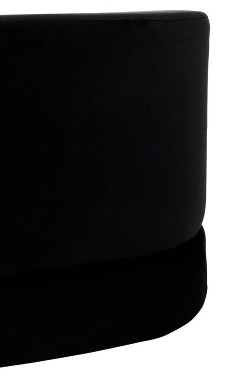 Pouf carré velours noir Narsh L 65 cm - Photo n°3