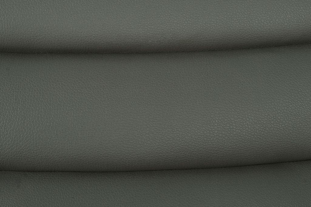 Pouf en polyester effet cuir vert Olivia - Photo n°7