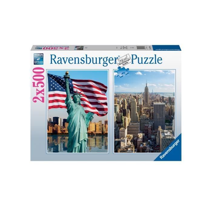 Puzzle 2x500 pieces - New-York - Puzzle adultes Ravensburger - Des 10 ans - 17289 - Photo n°1