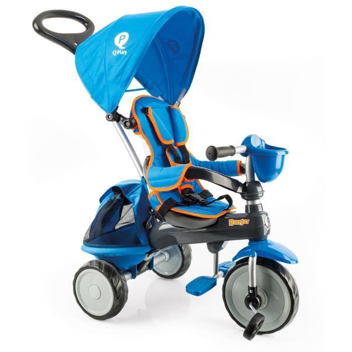 QPLAY - Tricycle ranger avec capote bleu - Photo n°1
