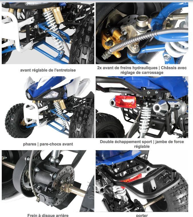 Quad Speedy 8 RS Automatique 125cc Bleu - Photo n°5