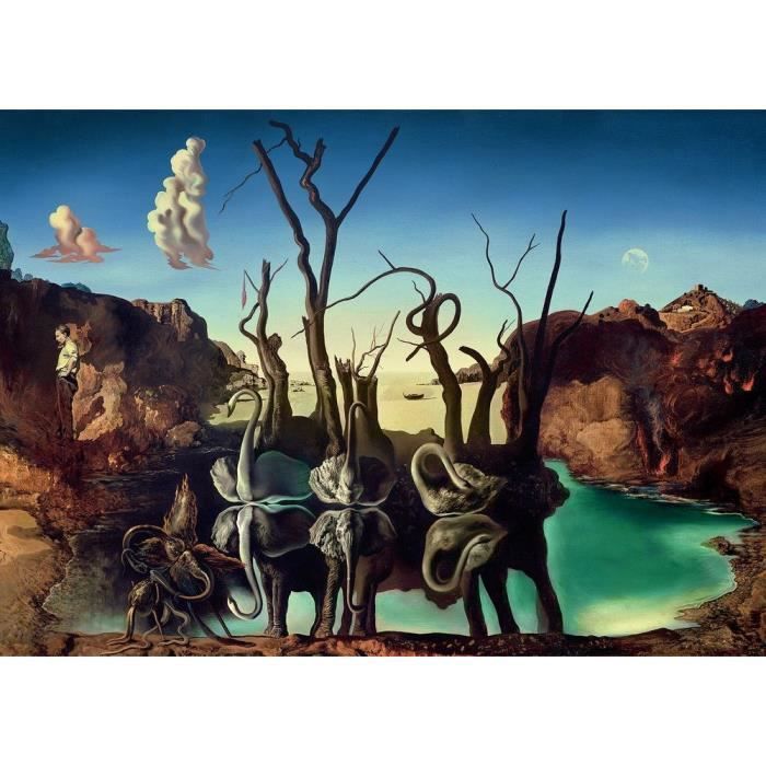 Ravensburger - Puzzle 1000 pieces Art collection - Cygnes se reflétant en éléphants / Salvador Dali - Photo n°3