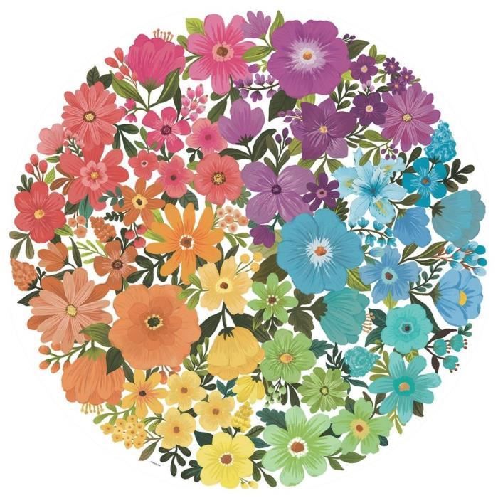 Ravensburger - Puzzle rond 500 pieces - Fleurs (Circle of Colors) - Photo n°4