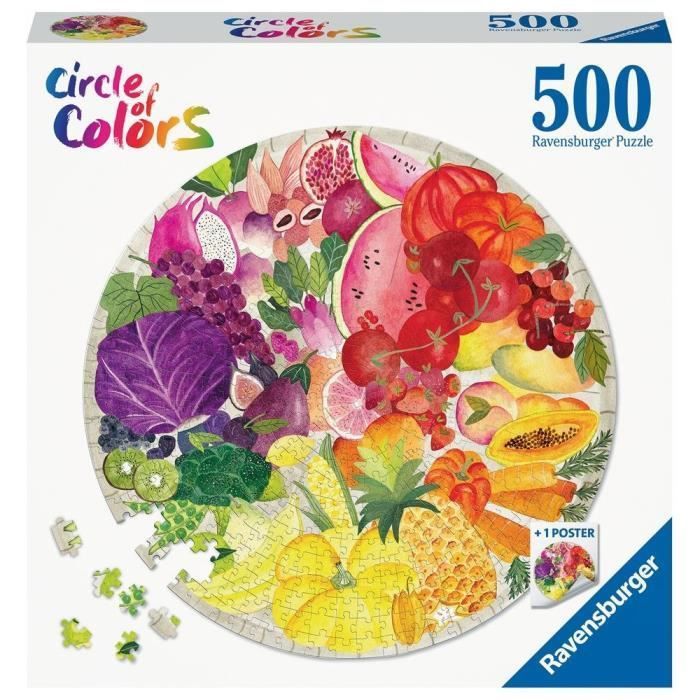 Ravensburger - Puzzle rond 500 pieces - Fruits et légumes (Circle of Colors) - Photo n°2