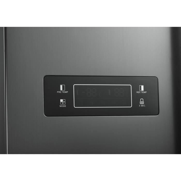Réfrigérateur Américain 514 L avec Distributeur d'eau autonome, No frost, Inox noir - Photo n°3