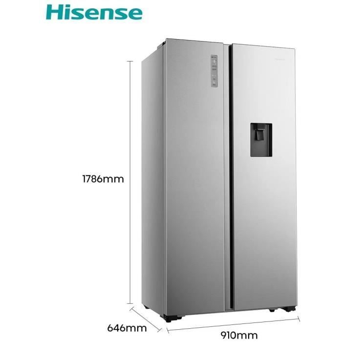 Réfrigérateur américain HISENSE - HSN519WIF - 2 portes - 519 L - l65 X L91 X 179 CM - Silver - Photo n°4
