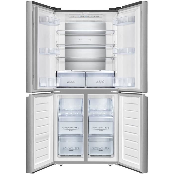 Réfrigérateur combiné HISENSE - RQ563N4AI1 - multiportes - 454 L - l70 X L79 X H181cm - Métal Brillant - Photo n°6
