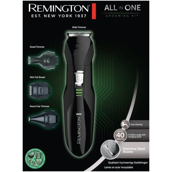 Remington PG6020 Tondeuse Multifonction Cheveux Barbe Visage, 4 Tetes Interchangeables, 4 Guides de Coupe, Résultat Professionnel - Photo n°4