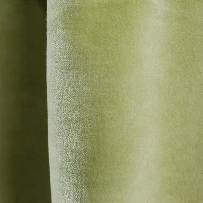 Rideau velours en coton - Vert - 150 x 250 cm - Photo n°3