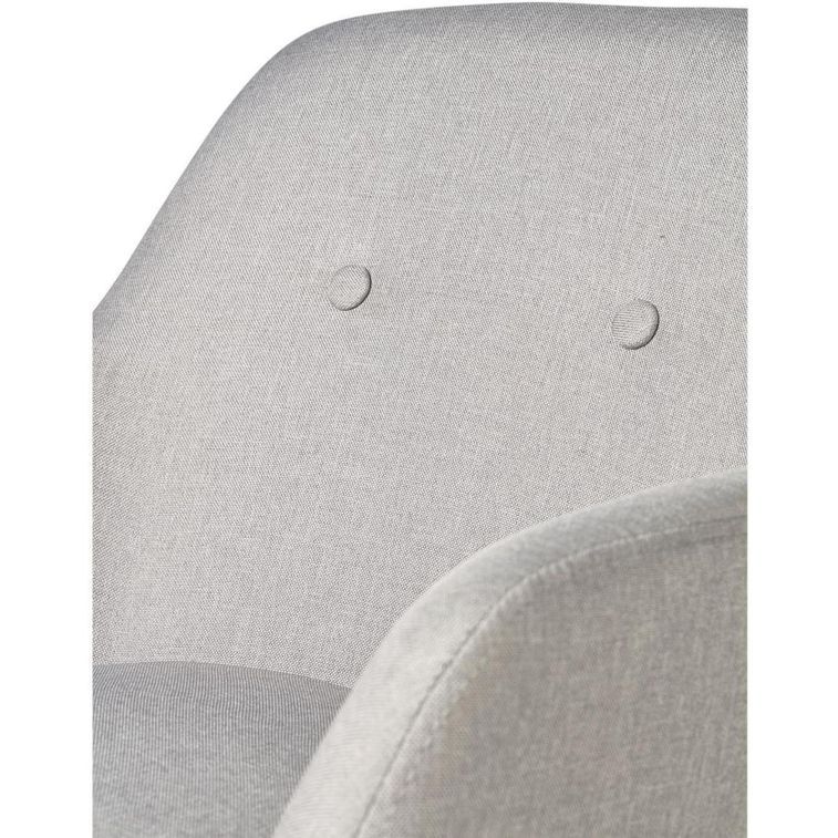 Rocking chair tissu gris clair et pieds métal noir Ohny - Photo n°5
