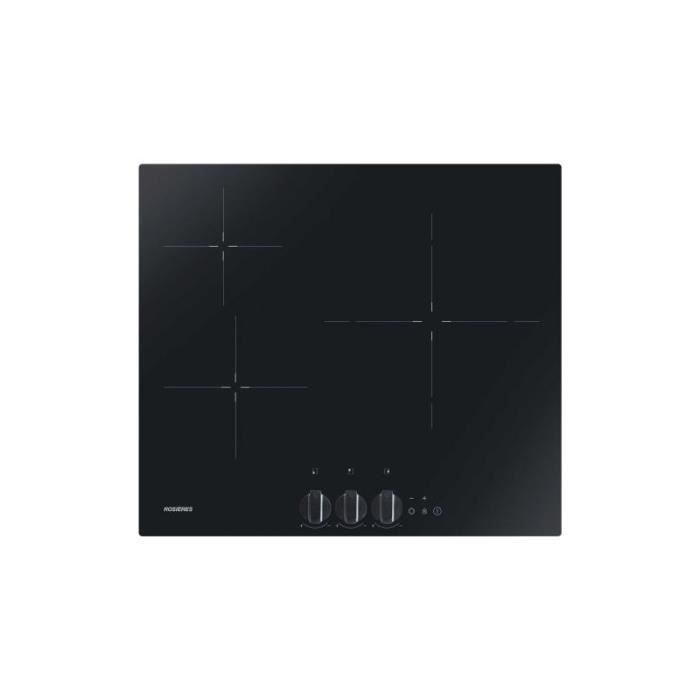 ROSIERES RHK63DC - Plaque vitrocéramique - 3 foyers - L60cm - Noir - Photo n°1