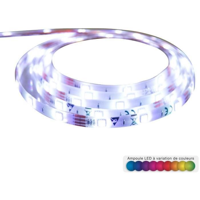 Ruban LED Secteur + Télécommande RGB L500 cm - Photo n°2
