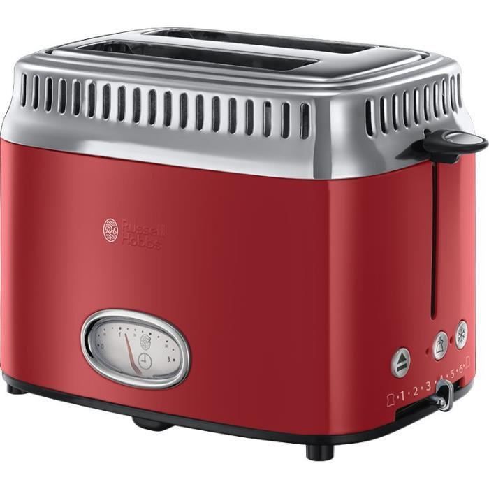 RUSSELL HOBBS 21680-56 - Toaster Retro - 2 fentes - 1300 W - Rouge - Photo n°1