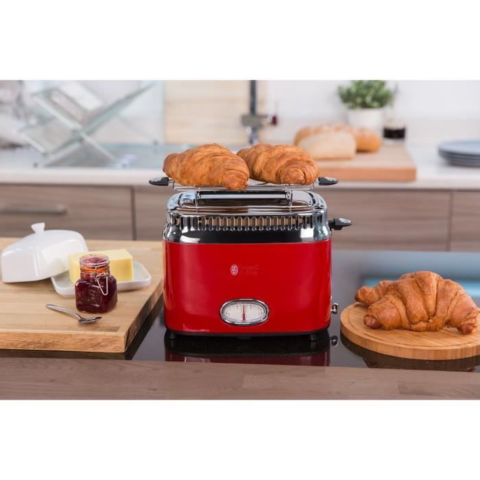 RUSSELL HOBBS 21680-56 - Toaster Retro - 2 fentes - 1300 W - Rouge - Photo n°6