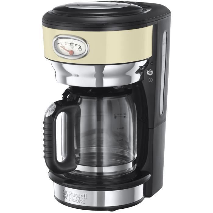 RUSSELL HOBBS 21702-56 - Cafetiere filtre Retro - 10 tasses - 1000 W - Creme - Photo n°1
